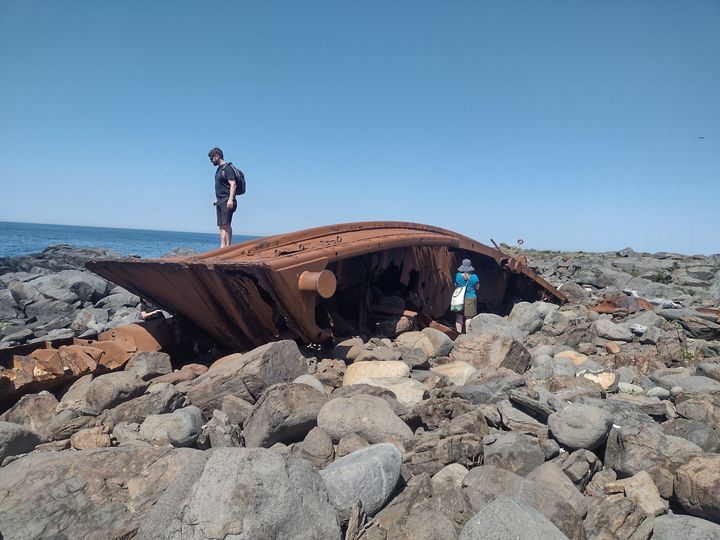 THE SHIPWRECK ON MONHEGAN ISLAND.  We had a Nolan family reunion on the Coast of Maine this week.  On one day we took th
