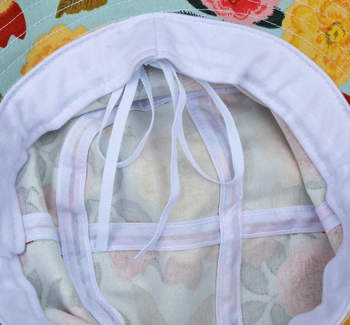 Womanswork Cotton Bucket Sun Hat, Heirloom Garden