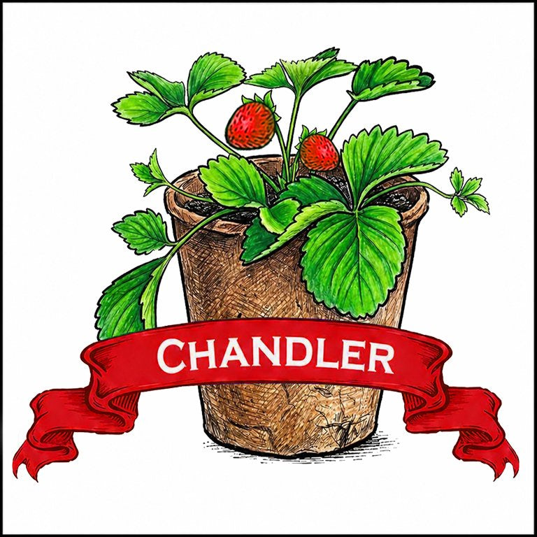 Organic Chandler Potted Strawberry Plant image 0
