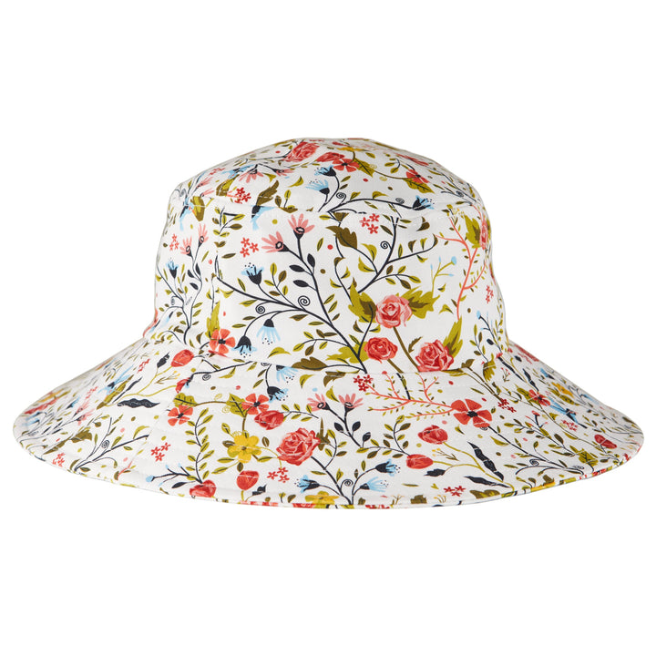 Womanswork Cotton Bucket Sun Hat, Garden of Paradise