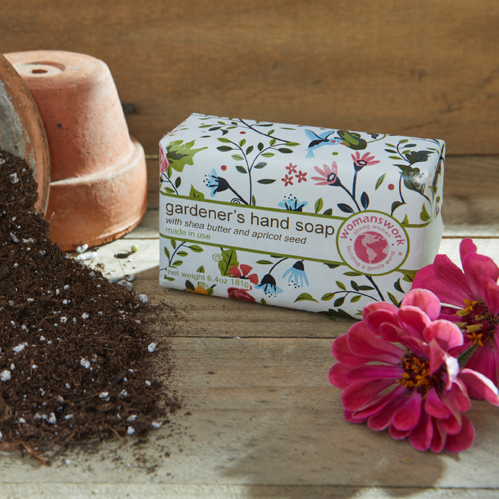 Womanswork Weeder Glove &amp; Soap Gift Set, Garden of Paradise