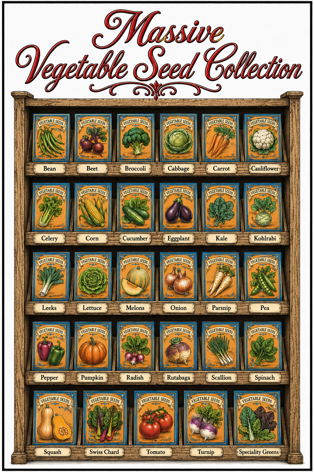 The Organic Massive Vegetable Seed Collection