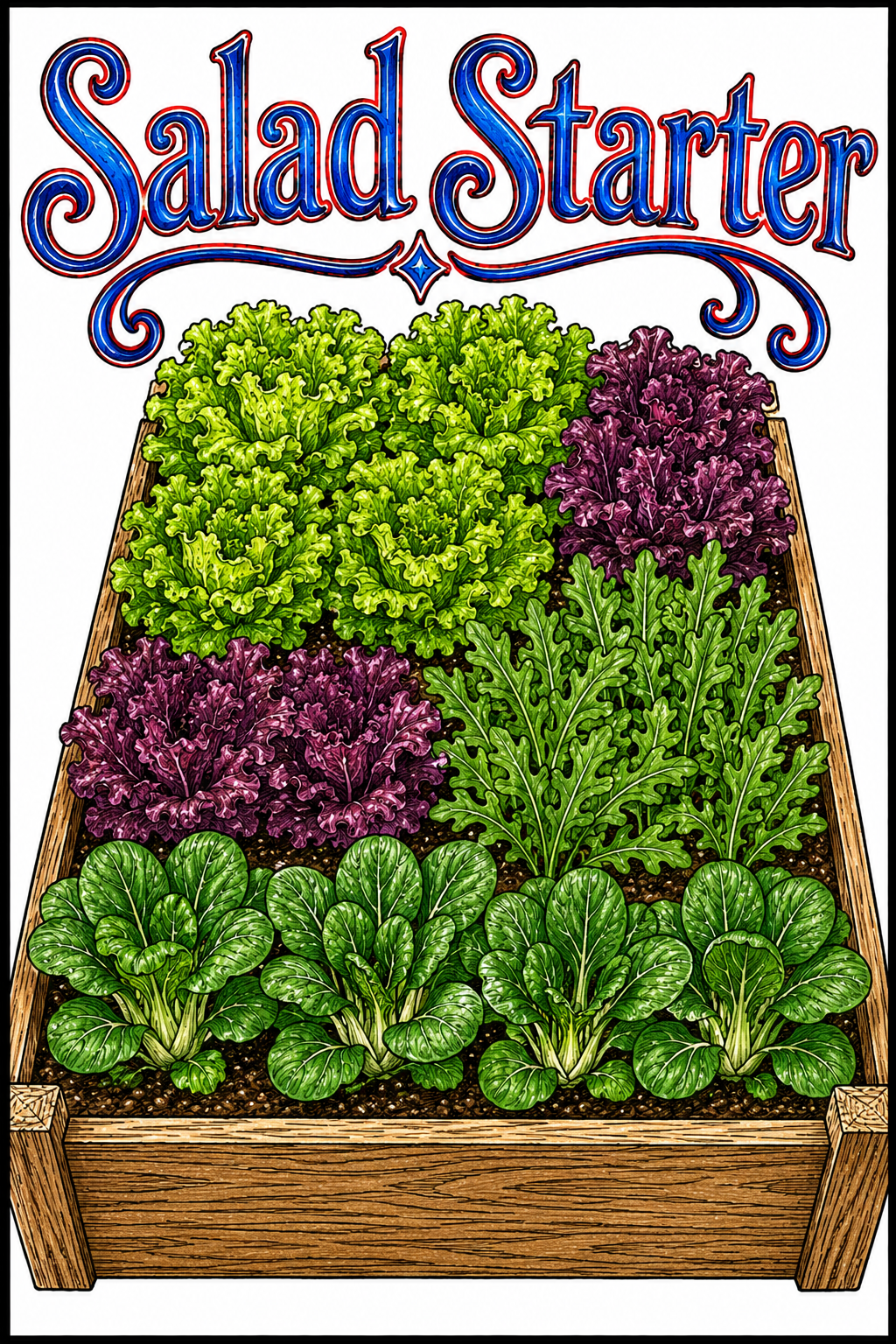 Organic Salad Garden Starter Pack